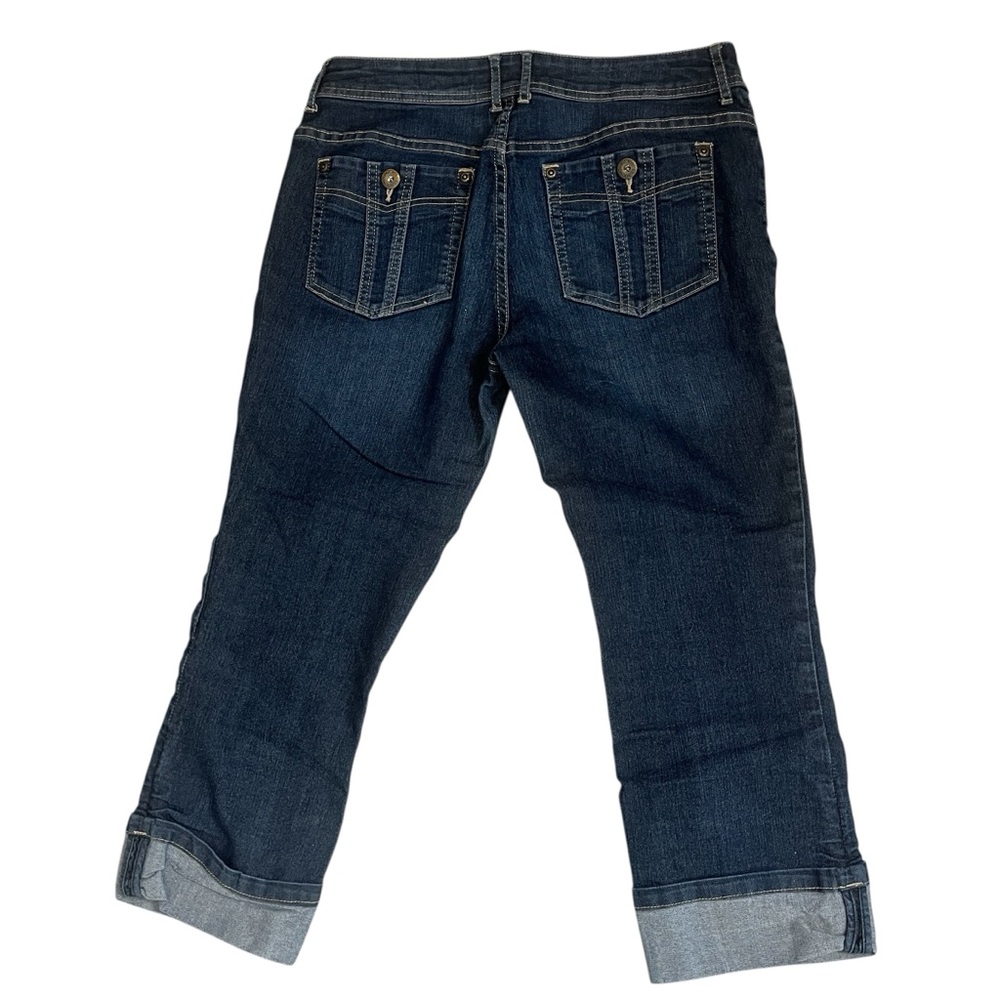 Chico’s Stretch Rolled Crop Blue Jeans Sz S/M (Chico’s 0.5) - Picture 3 of 12